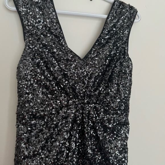 Black/Silver Sequin Party Dress - Picture 4 of 5